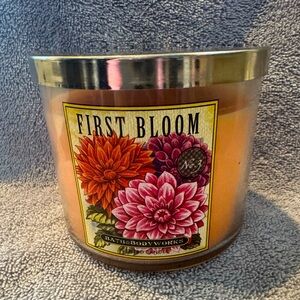Bath & Body Works First Bloom 3-wick candle.